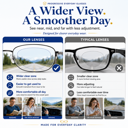 orofera® 👓 Progressive Glasses with Photochromic Adaptive Lenses