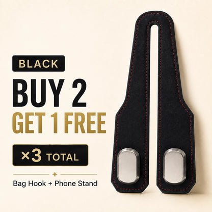 🚗🪝Premium Suede Car Headrest Hooks & Phone Stand