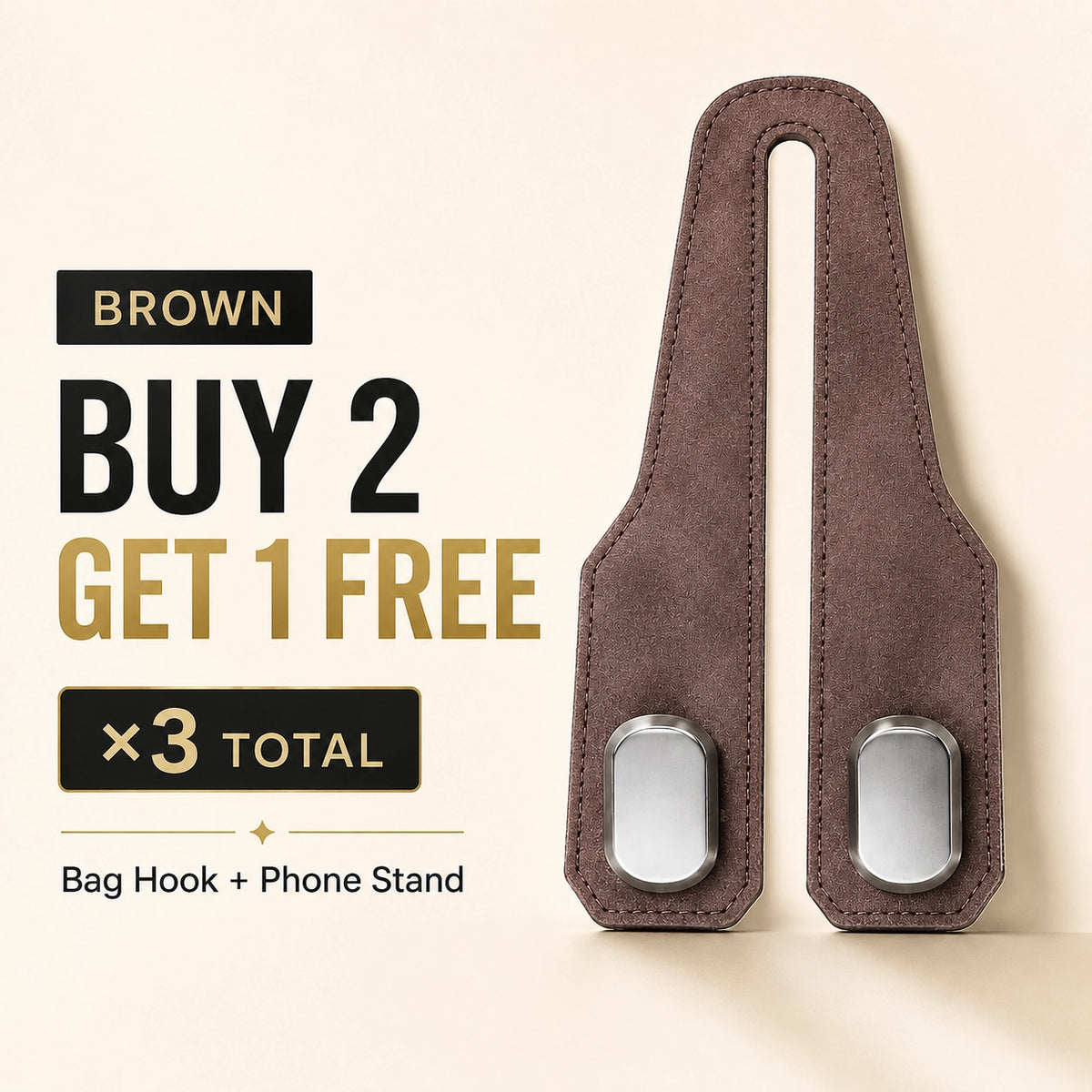 🚗🪝Premium Suede Car Headrest Hooks & Phone Stand