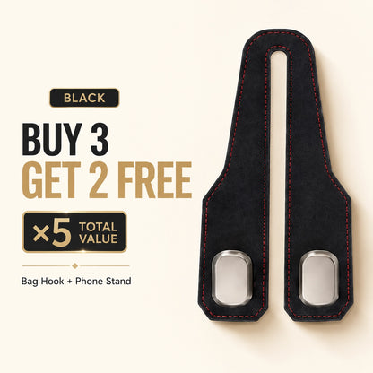 🚗🪝Premium Suede Car Headrest Hooks & Phone Stand