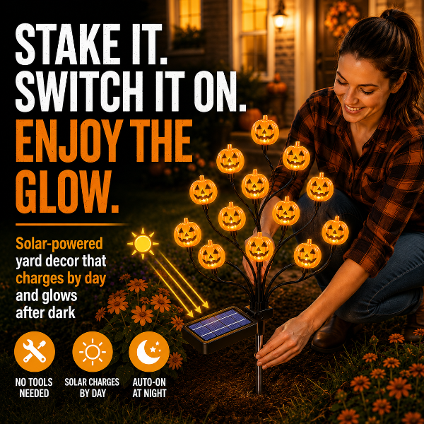 Orofera® 🎃 Solar Pumpkin Tree Lights