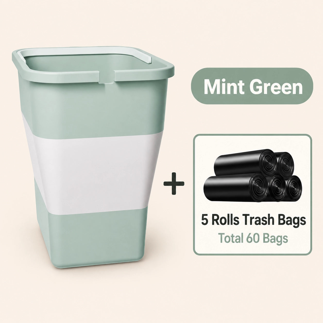 🌿 Sage Green + 5 Bags