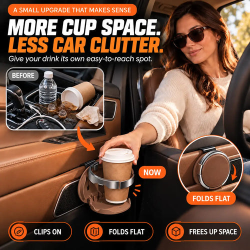 🆙 Foldable Clip-On Car Door Cup Holder