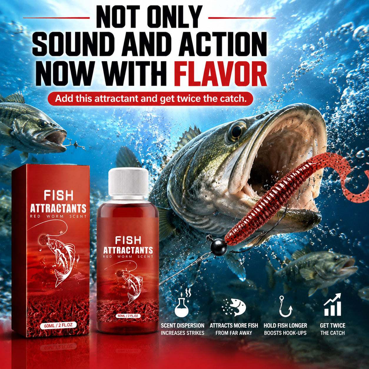 Orofera®🎣Ultimate Fish Lure – Red Worm Scented Attractant🪱