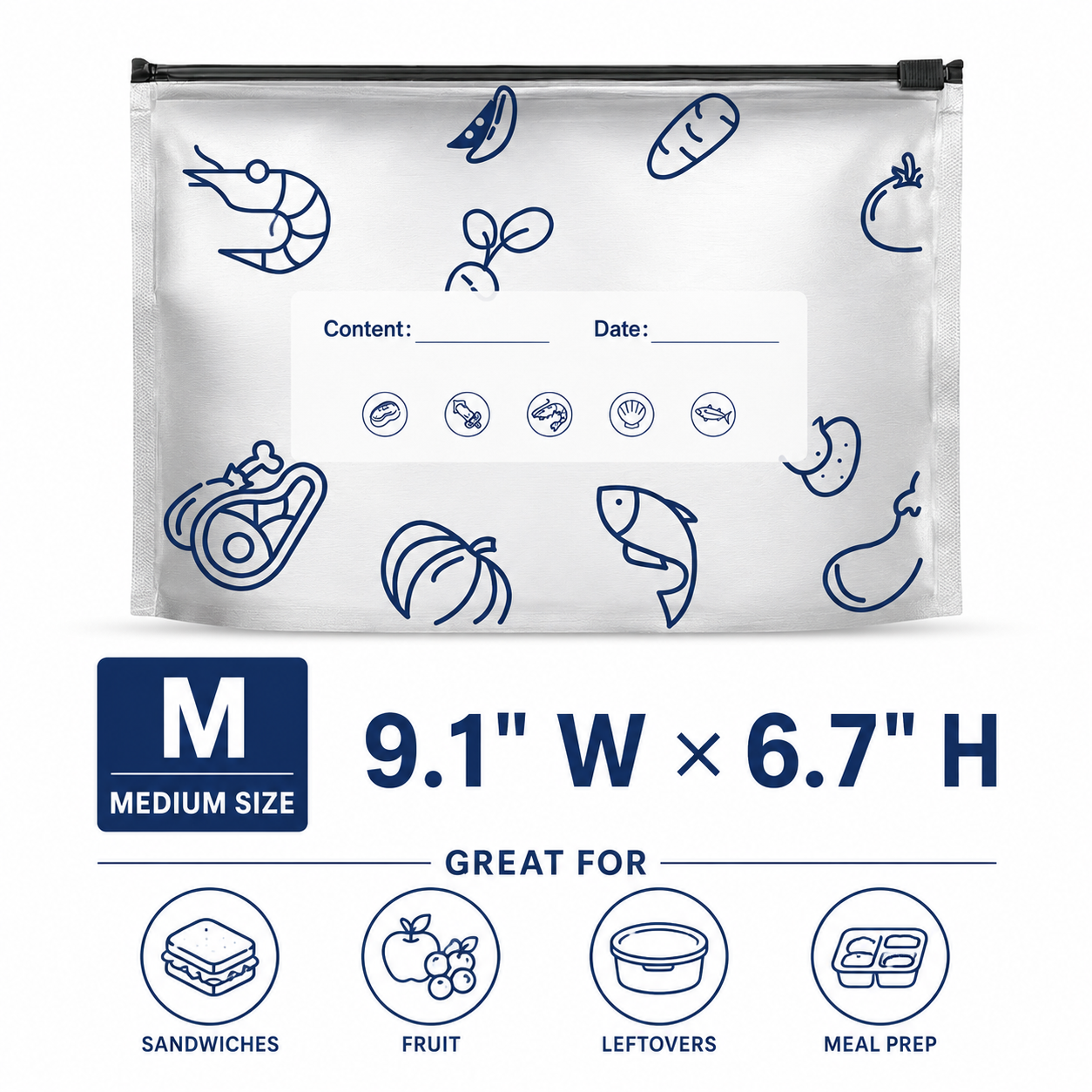 Orofera® ✨🔒 Reusable Aluminum Foil Zipper Storage Bags