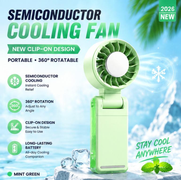 （upsell）Portable 360° Clip-On Semiconductor Fan（副本）