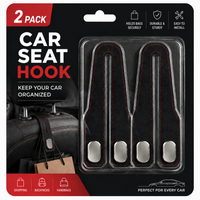 Leather Car Seat Hook Organizer-2 PACK