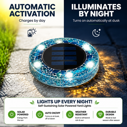 Orofera®Solar Outdoor Mosaic Disk Lights🔹🔸