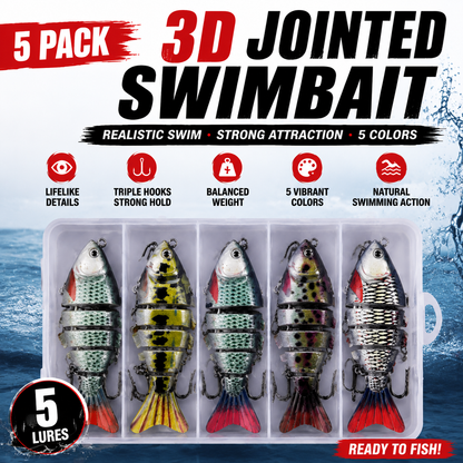 6-Segment Jointed Minnow Swimbait Lure