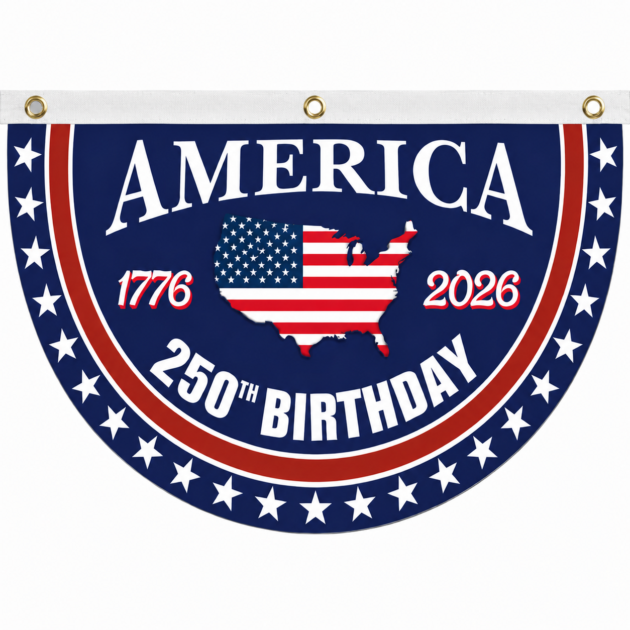 orofera® 🗽 250th Anniversary Patriotic Bunting Flag