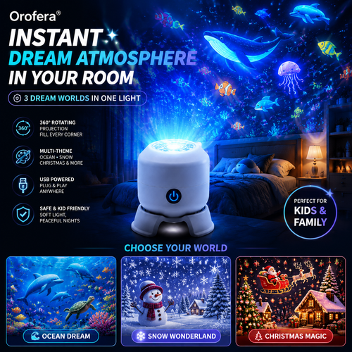 Orofera® Magical Ocean, Snow & Christmas Projector Light ✨