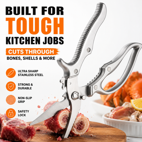 orofera® ✂️ All-in-One Kitchen Shears – Powerful Cutting, Cracking & Food Prep Tool（副本）
