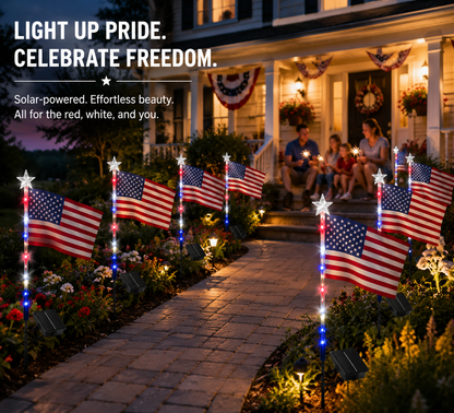 Orofera®🇺🇸250th Anniversary USA Solar LED Flag✨（upsell）