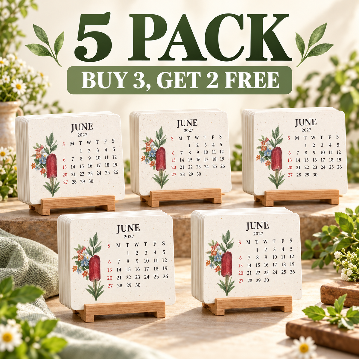 🆙 Eco-Friendly Plantable “Growing Joy” Seed Calendar 2027