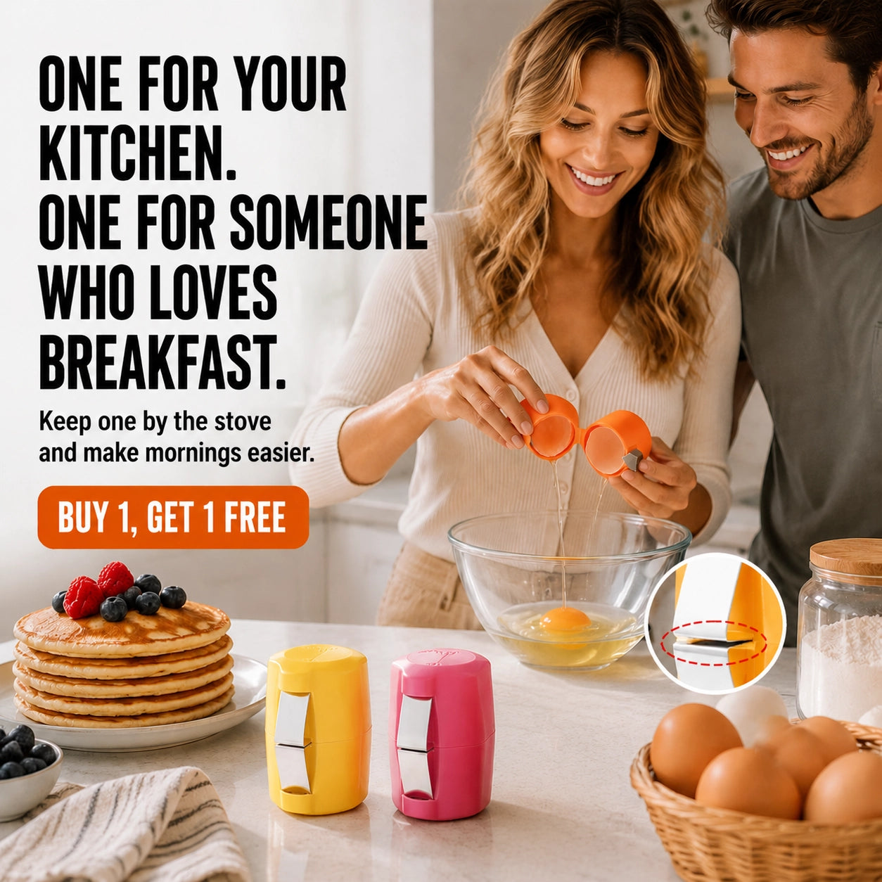Handheld Egg Cracker & Separator