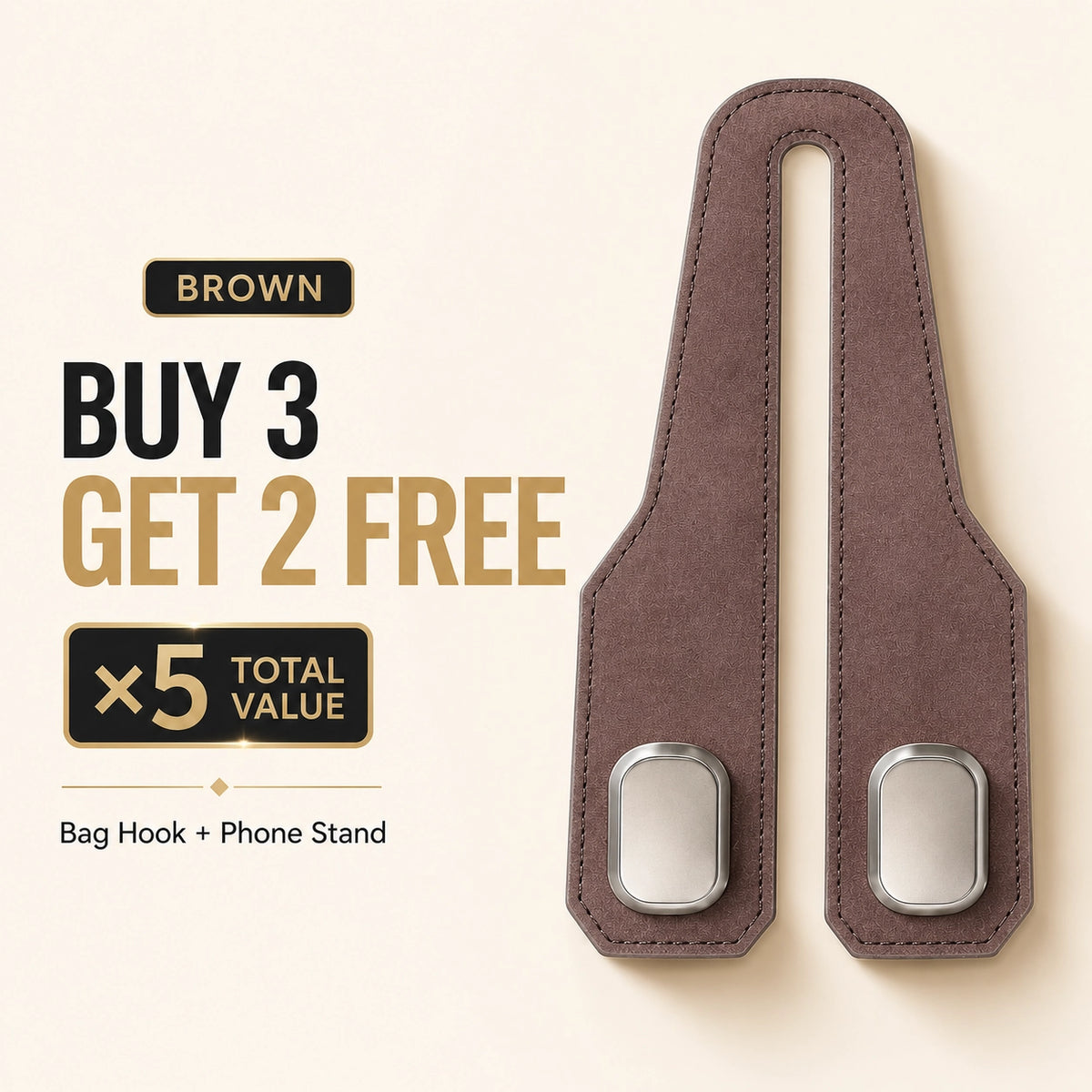 🚗🪝Premium Suede Car Headrest Hooks & Phone Stand