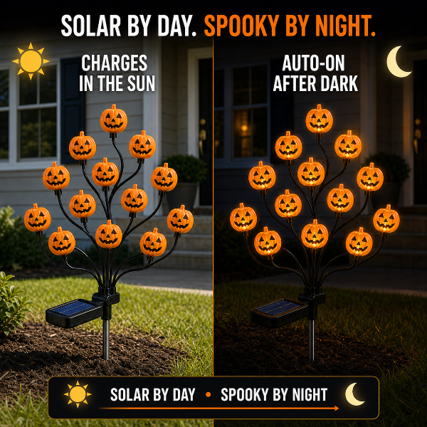 Orofera® 🎃 Solar Pumpkin Tree Lights