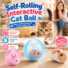 🐈🪀 Self-Rolling Interactive Cat Ball